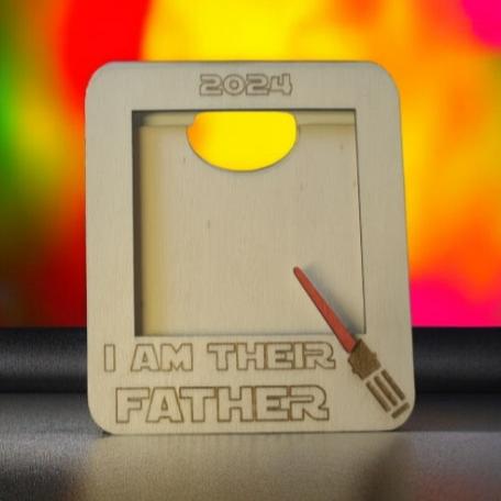 i am their father photo frame fridge magnet