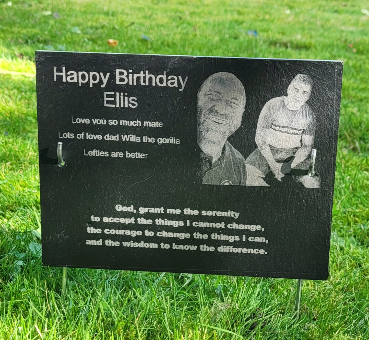 Personalised photo Remembrance Plaques