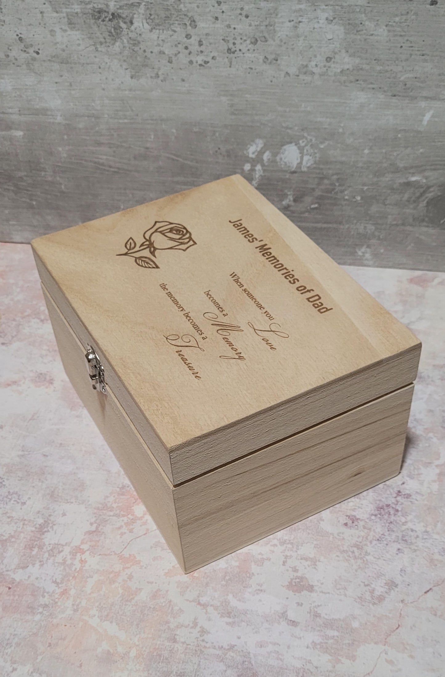 Personalised Rose Memory Box