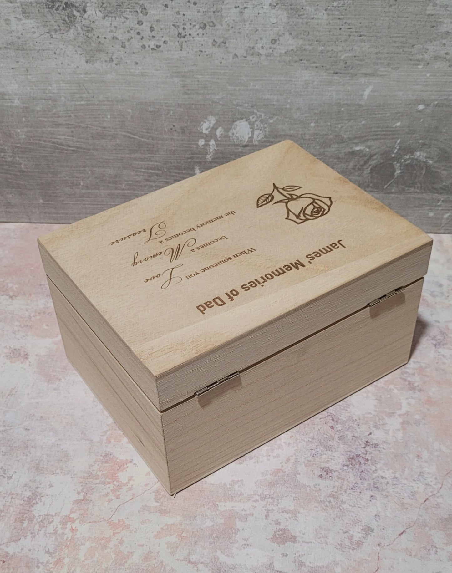 Personalised Rose Memory Box