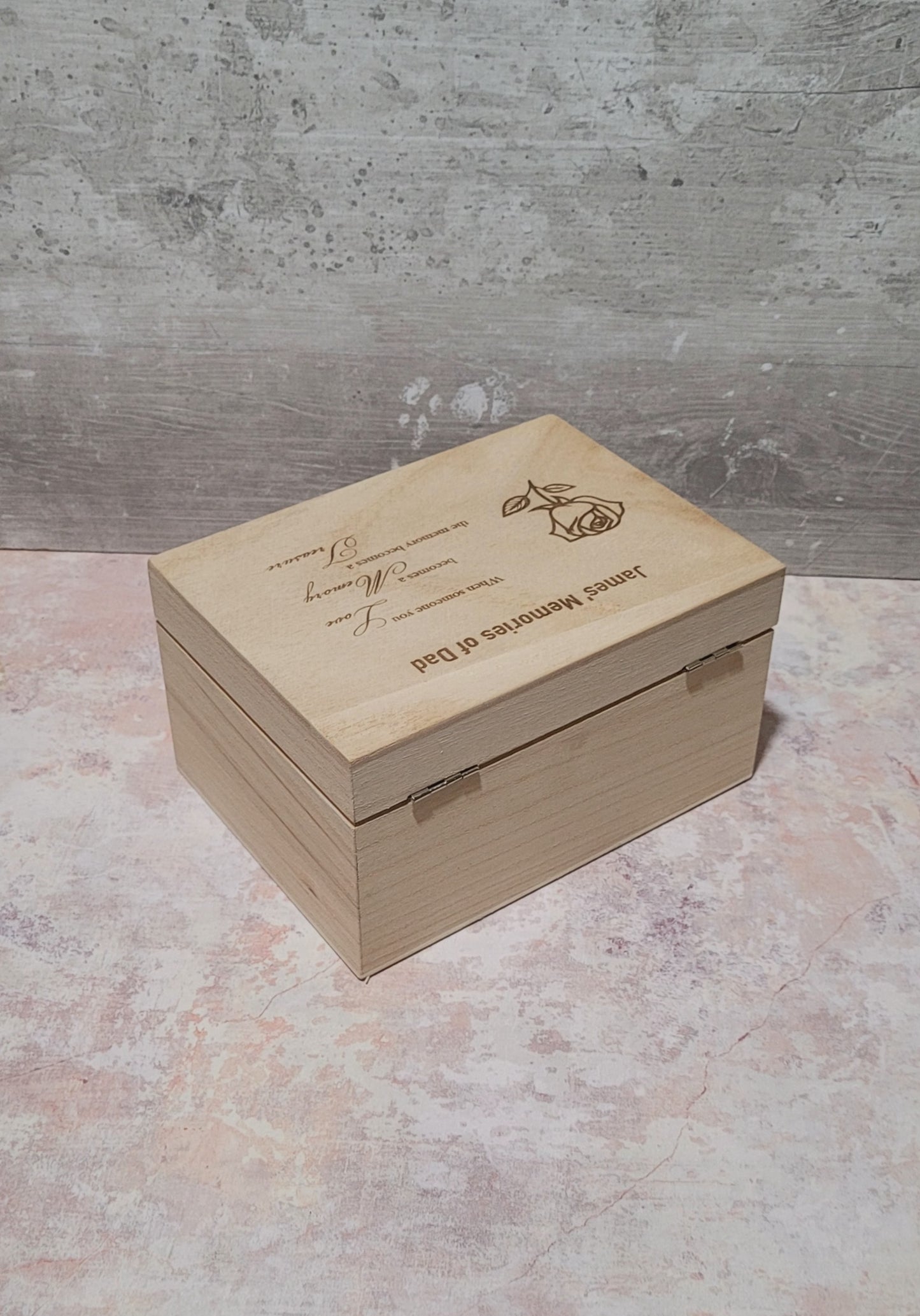 Personalised Rose Memory Box