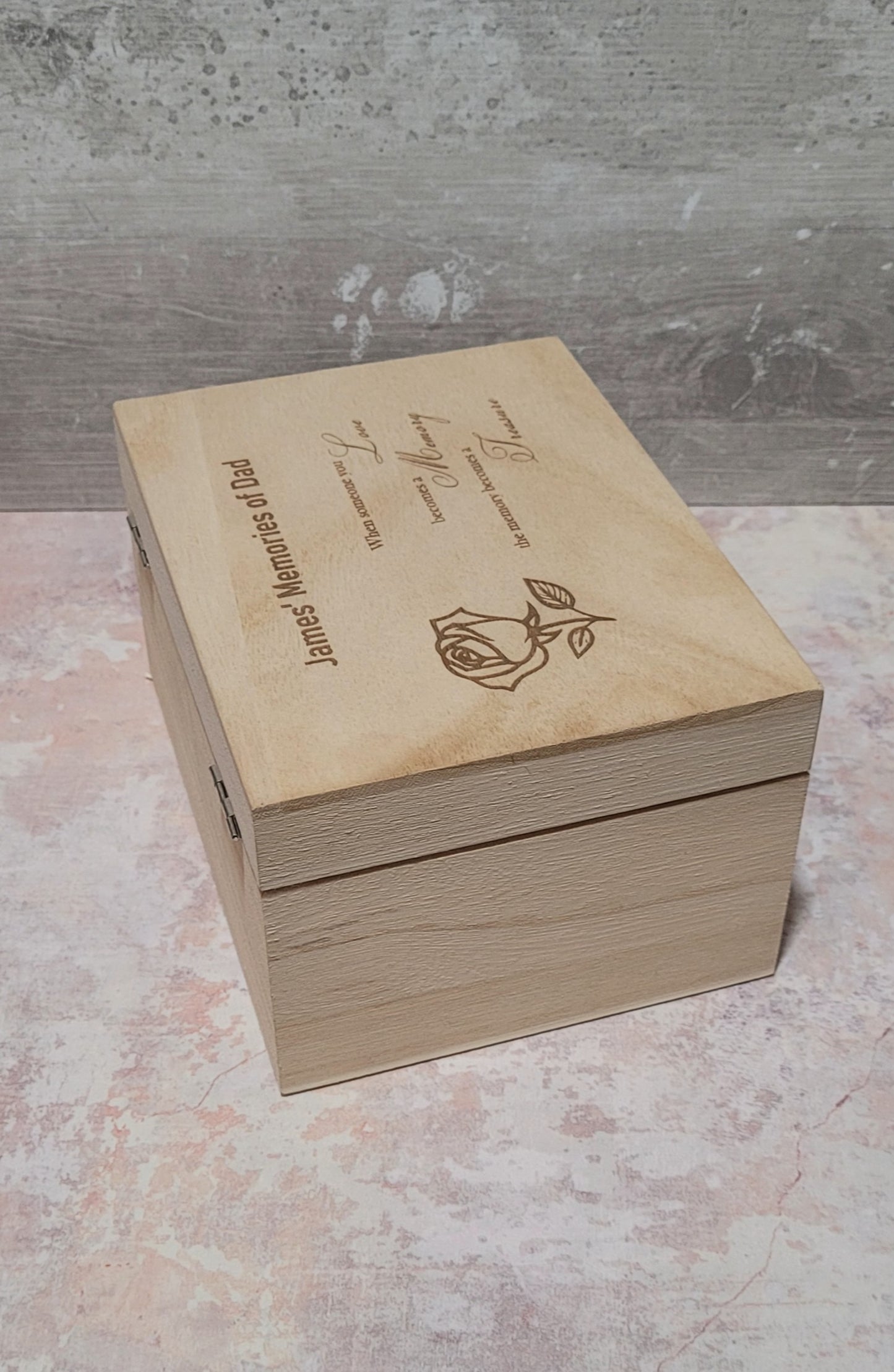 Personalised Rose Memory Box