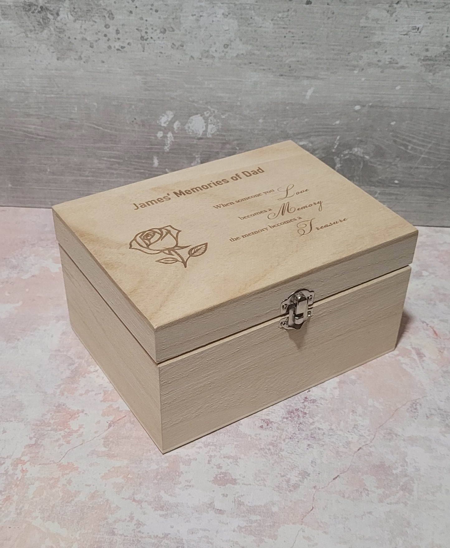 Personalised Rose Memory Box