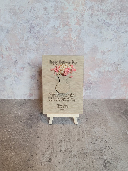 3D Personalised Wooden Mothers Day Cards – Specially Engraved For Mums