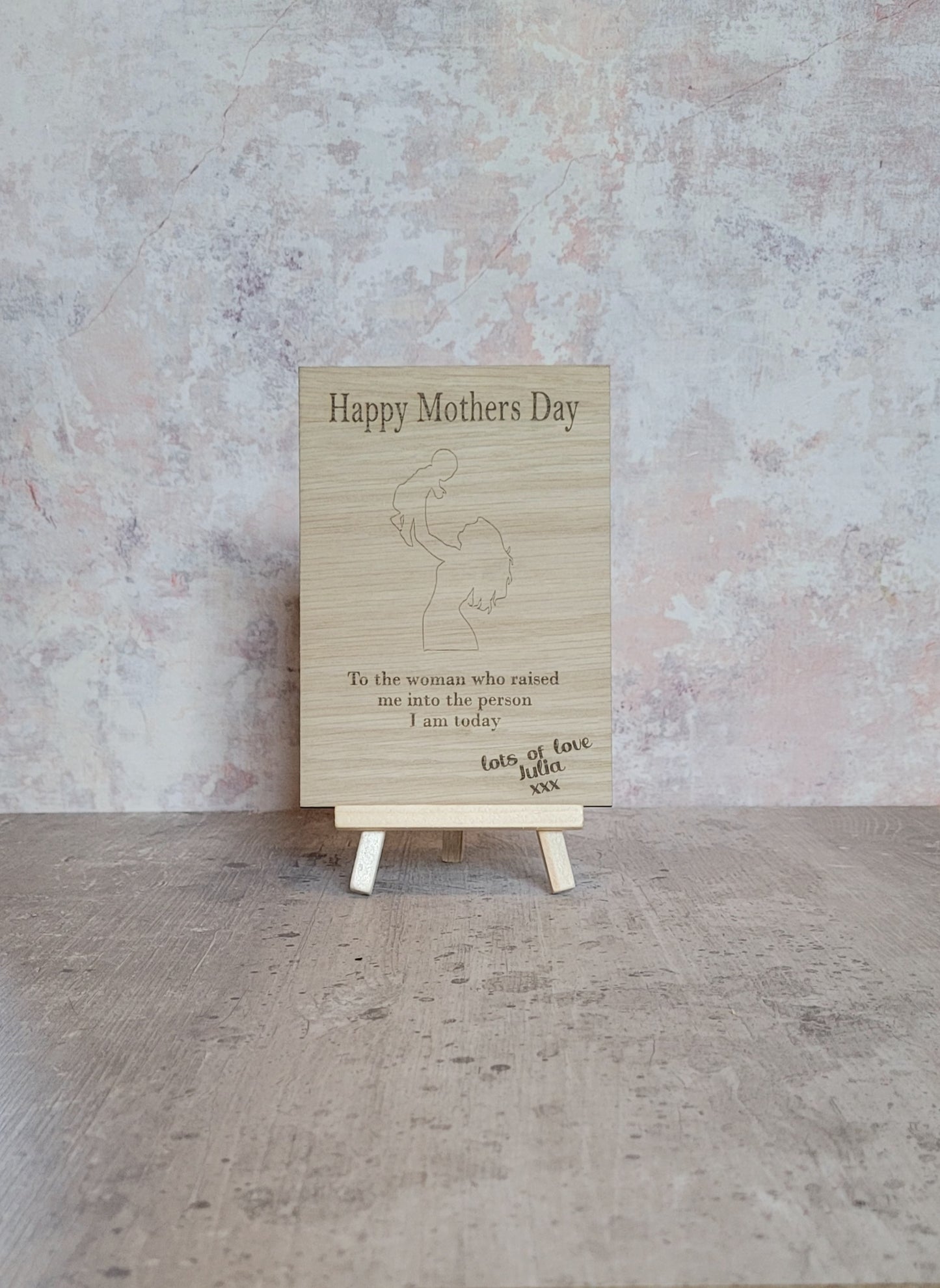 Personalised Wooden Mothers Day Cards – Specially Engraved For Mums