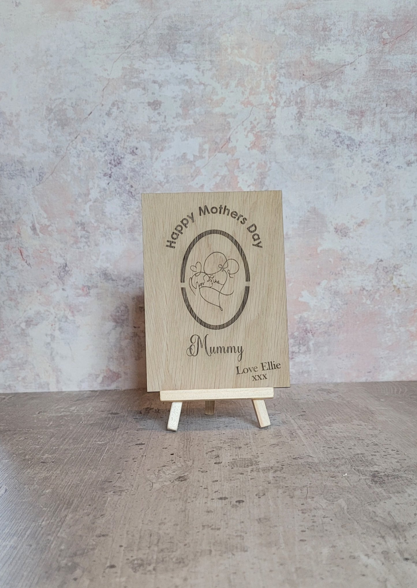 Personalised Wooden Mothers Day Cards – Specially Engraved For Mums