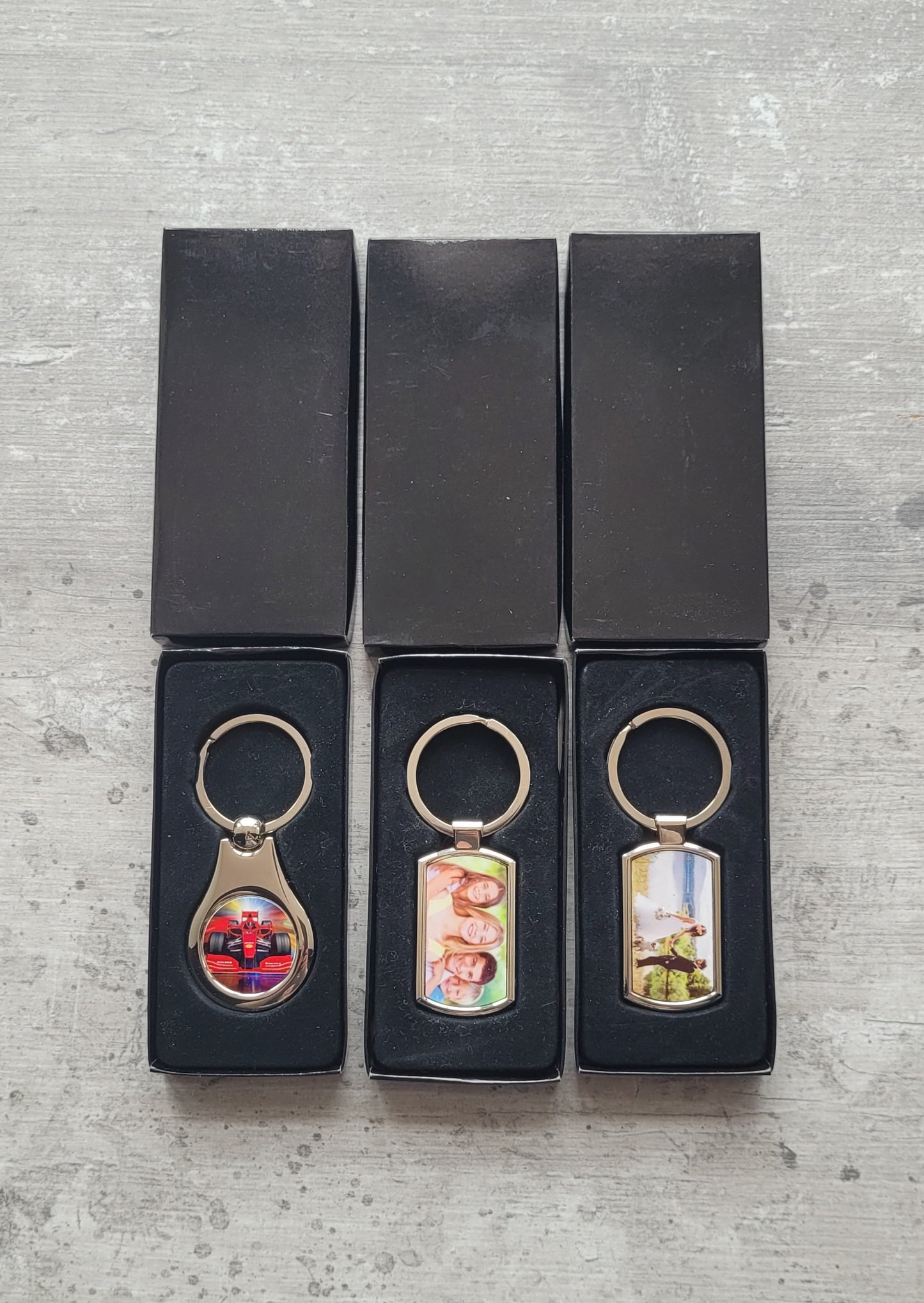 Personalised Photo Keyring – Car, Hobby, Pet & Family Picture Keepsake