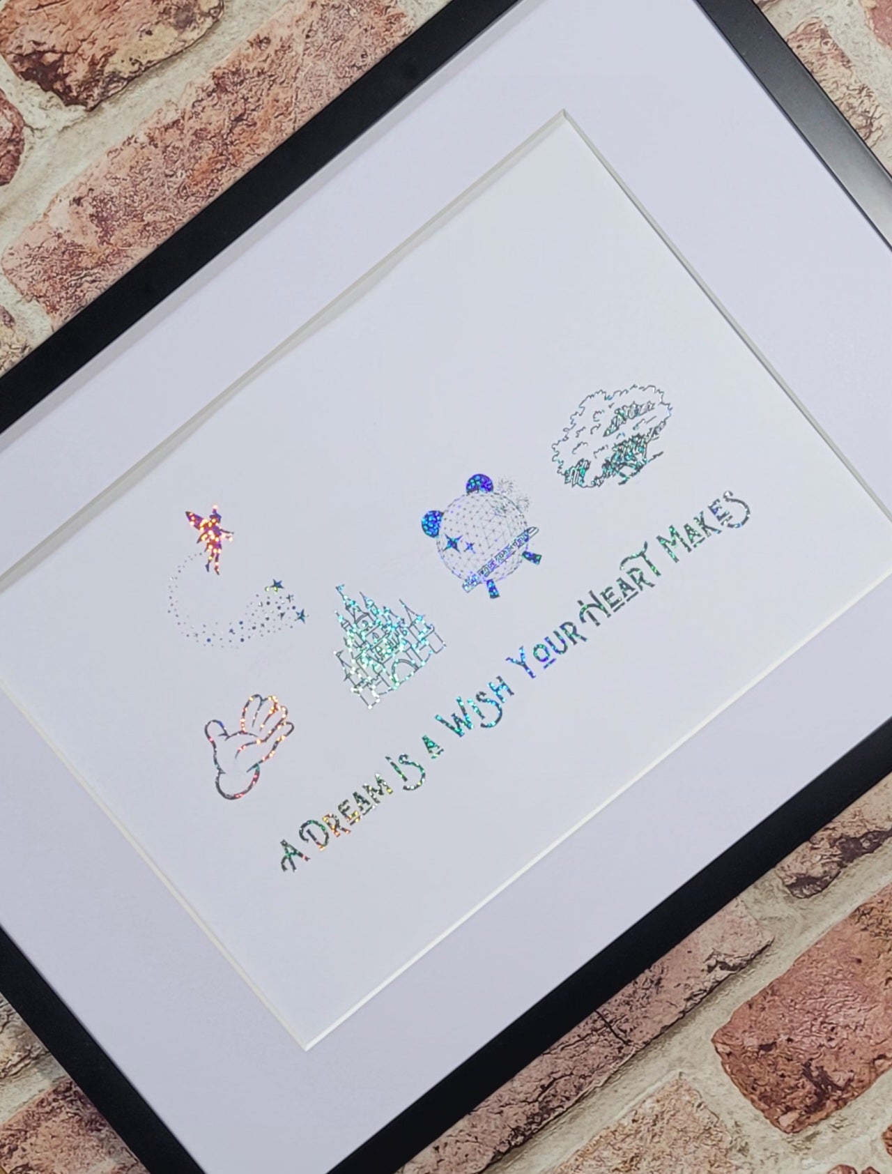 Personalised Disney-Inspired Foil Print in Frame – Magical Family Keepsake