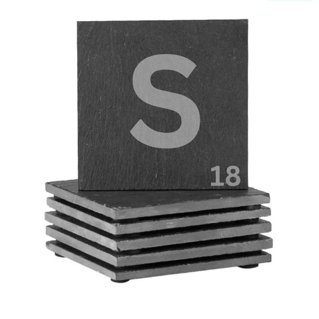 18th Birthday engraved S coaster