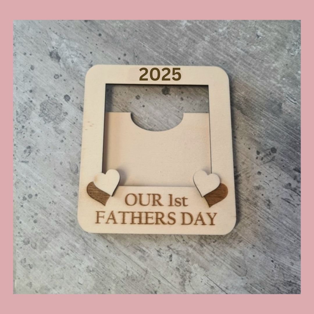 Engraved fridge photo frame keepsake