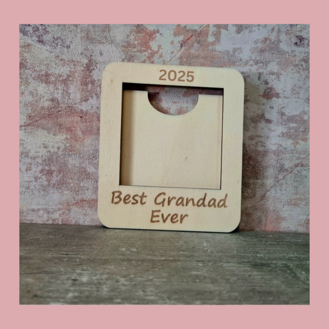 Engraved fridge photo frame keepsake for Grandad