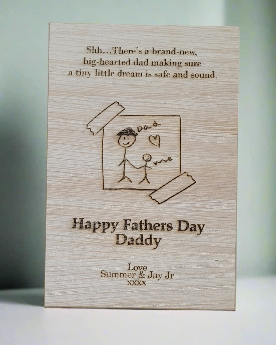 Personalised Wooden Father's Day Cards – Specially Engraved For Dads
