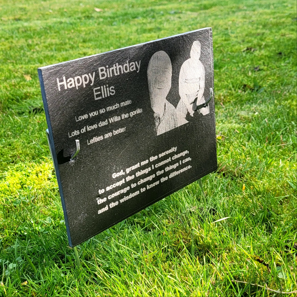 Personalised memorial prayer photo plaque
