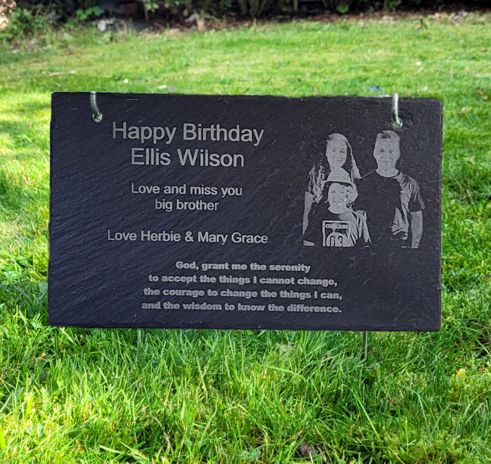Photo memorial plaque