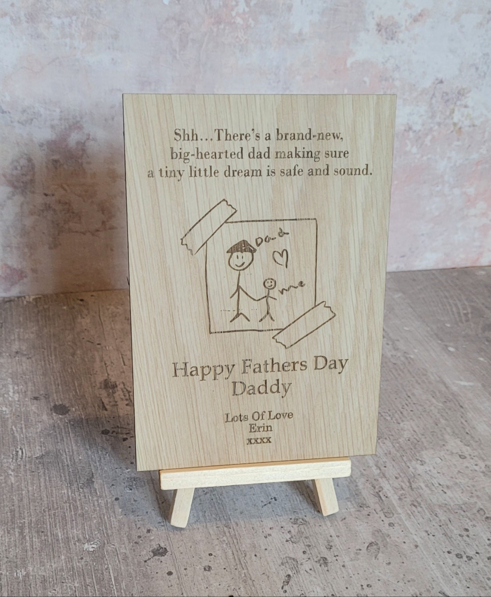 First fathers day personalised card