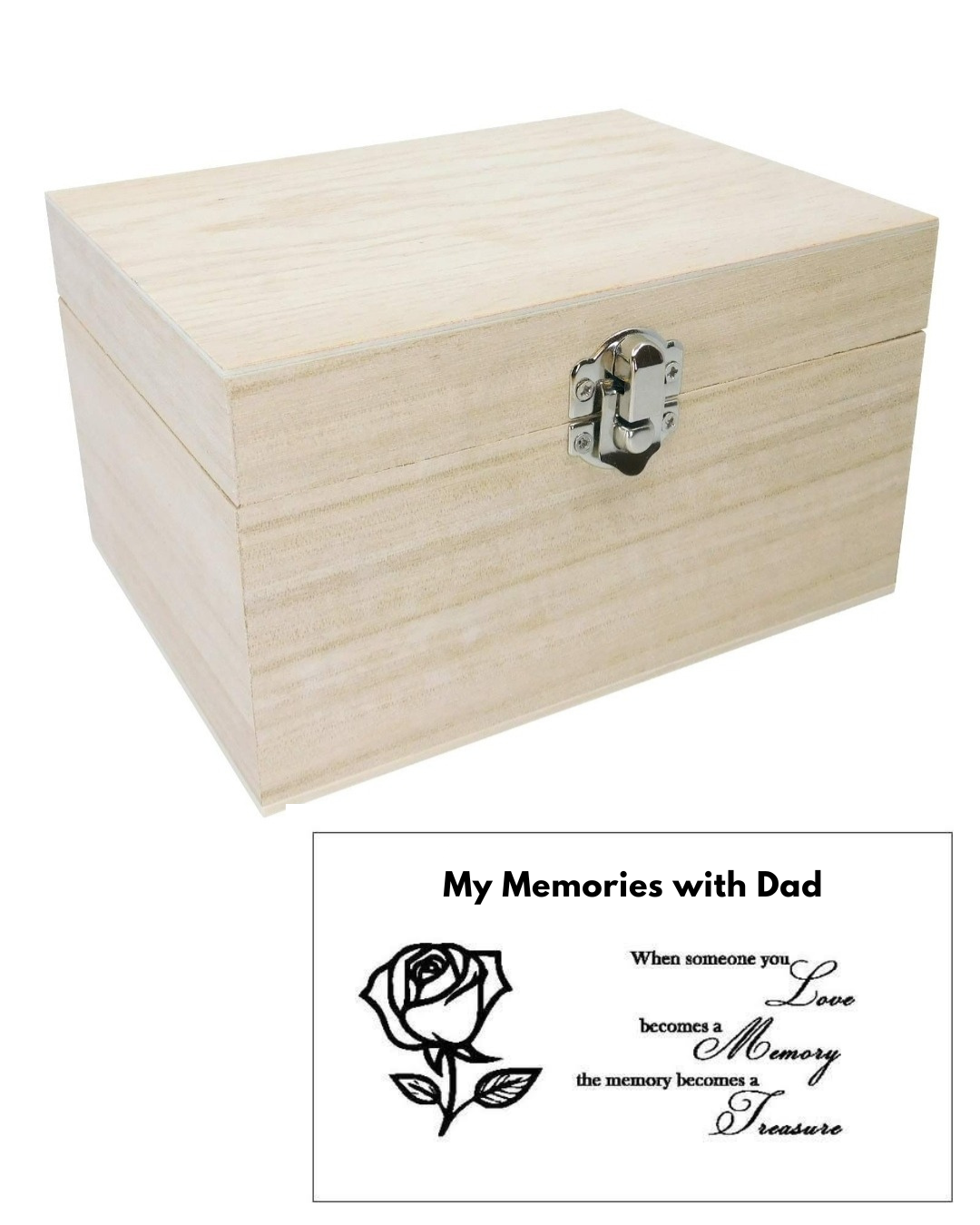 Personalised Rose Memory Box