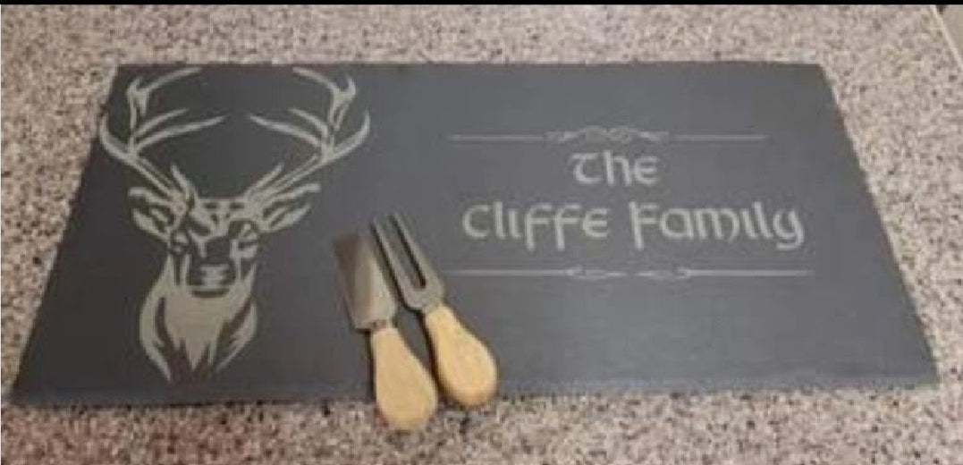 Personalised stag slate