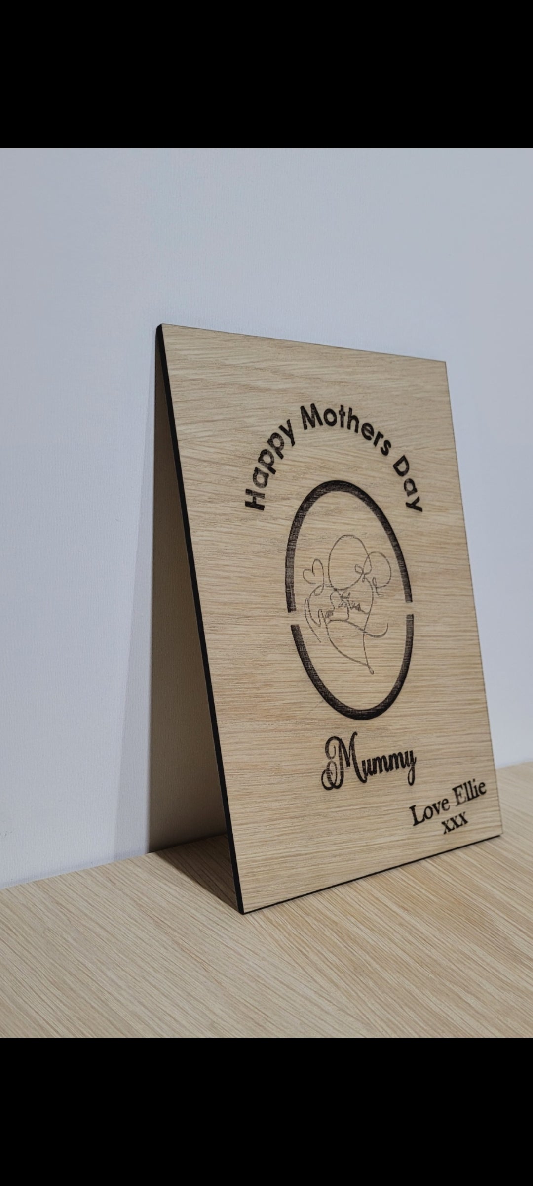Personalised Wooden Mothers Day Cards – Specially Engraved For Mums