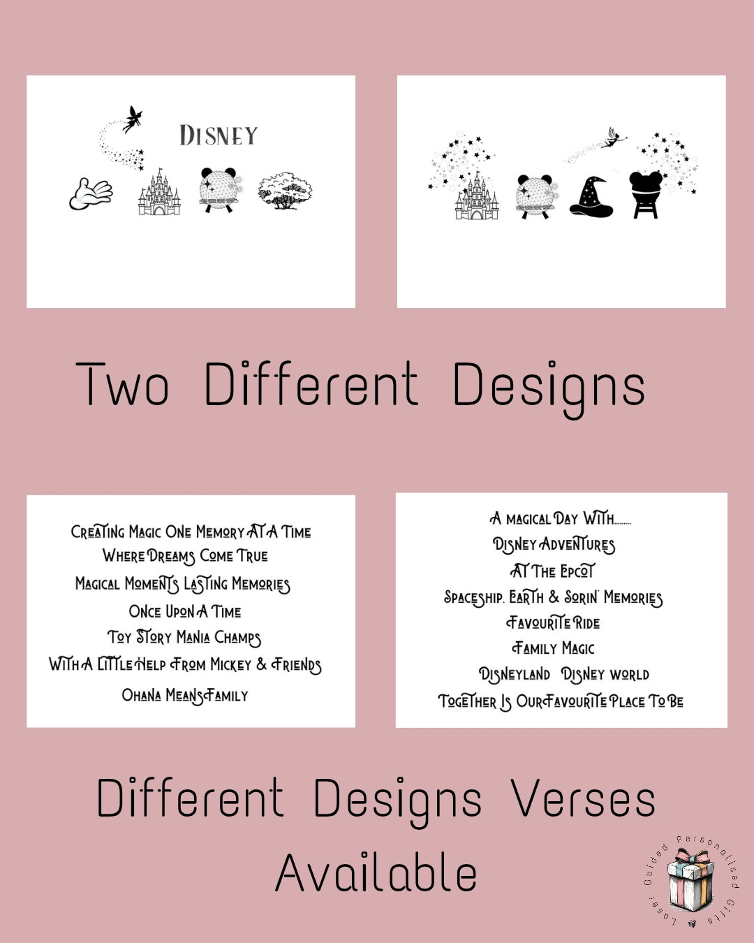 Different Designs and verse examples