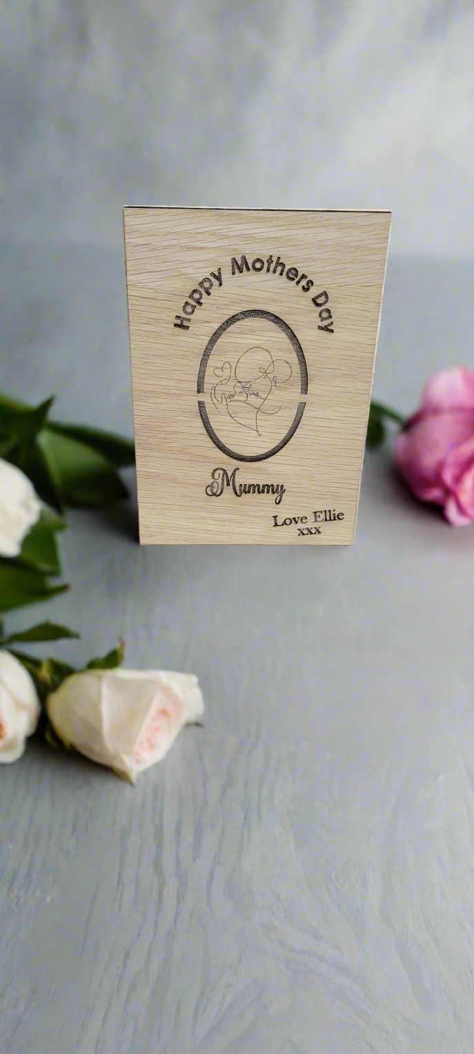 Personalised Easter Bunny Egg Holder – Wooden Engraved Gift for children