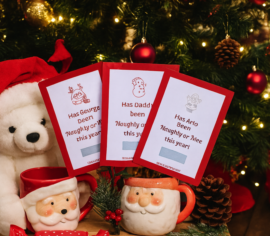 Childrens Scratch & Reveal Activity Card - Santa's List