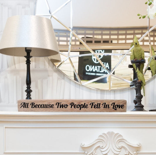 Personalised love quote wall sign UK