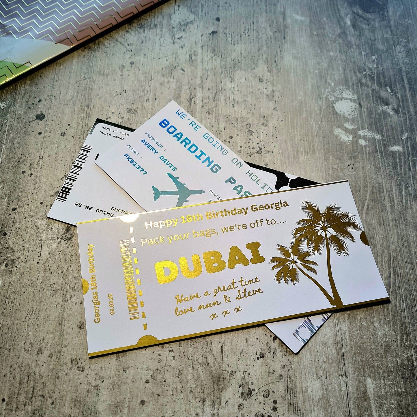 personalised souvenir ticket