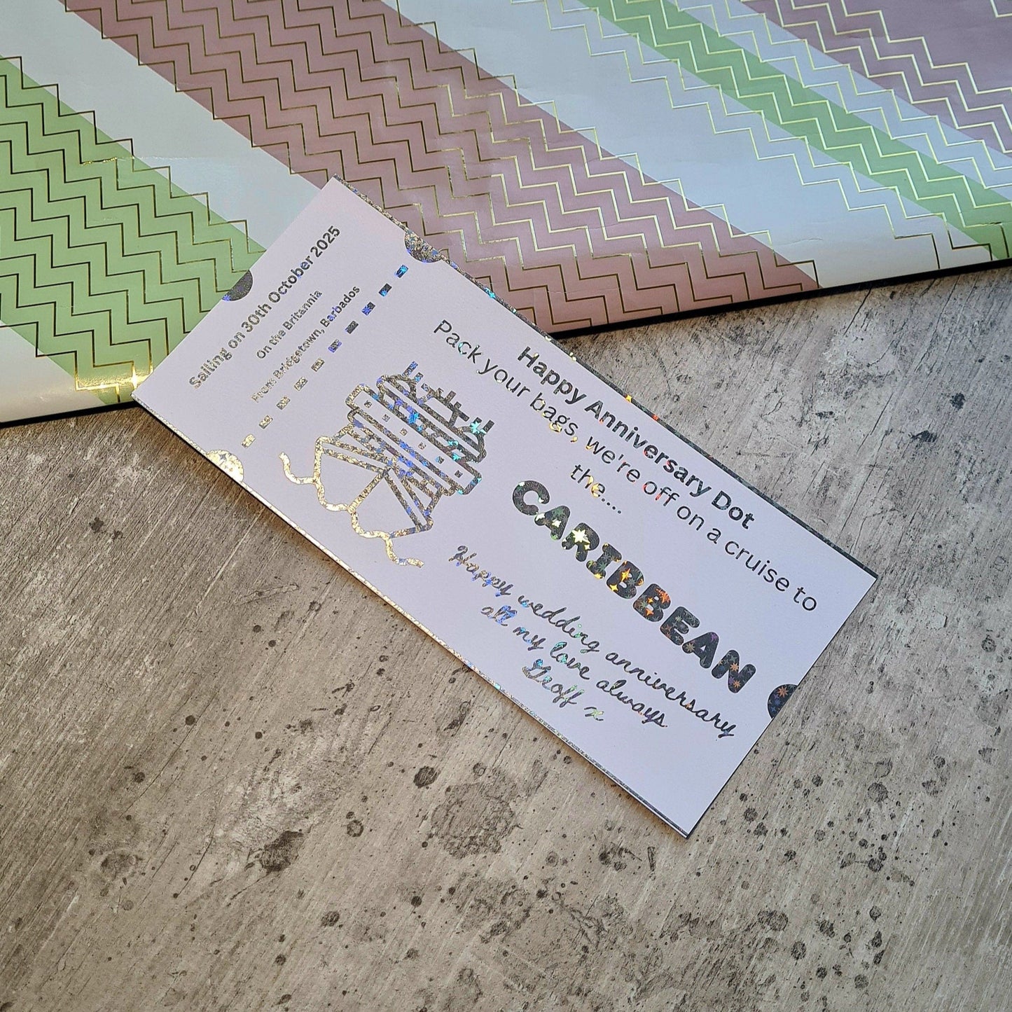 cruise ticket reveal gift card