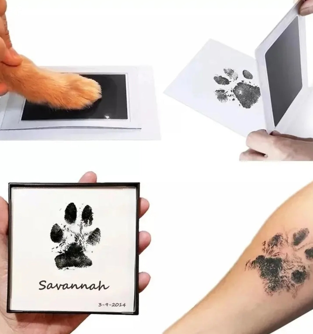 Personalised A4 Pet Paw Print in Frame - Unique Keepsake Gift