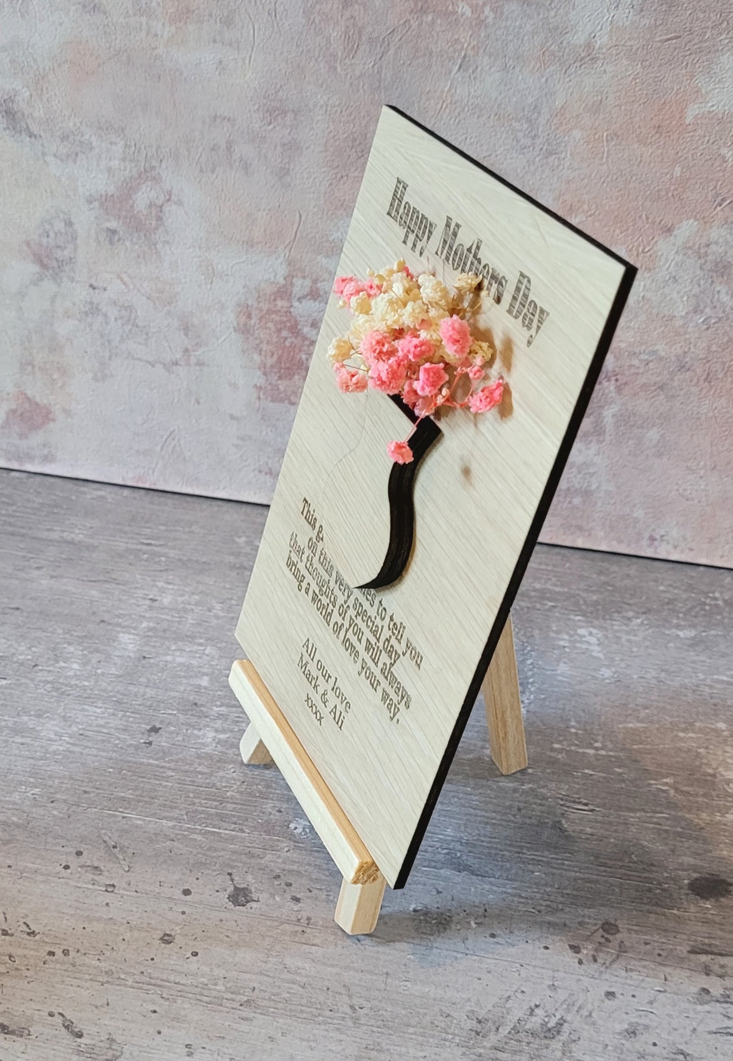 3D Personalised Wooden Mothers Day Cards – Specially Engraved For Mums