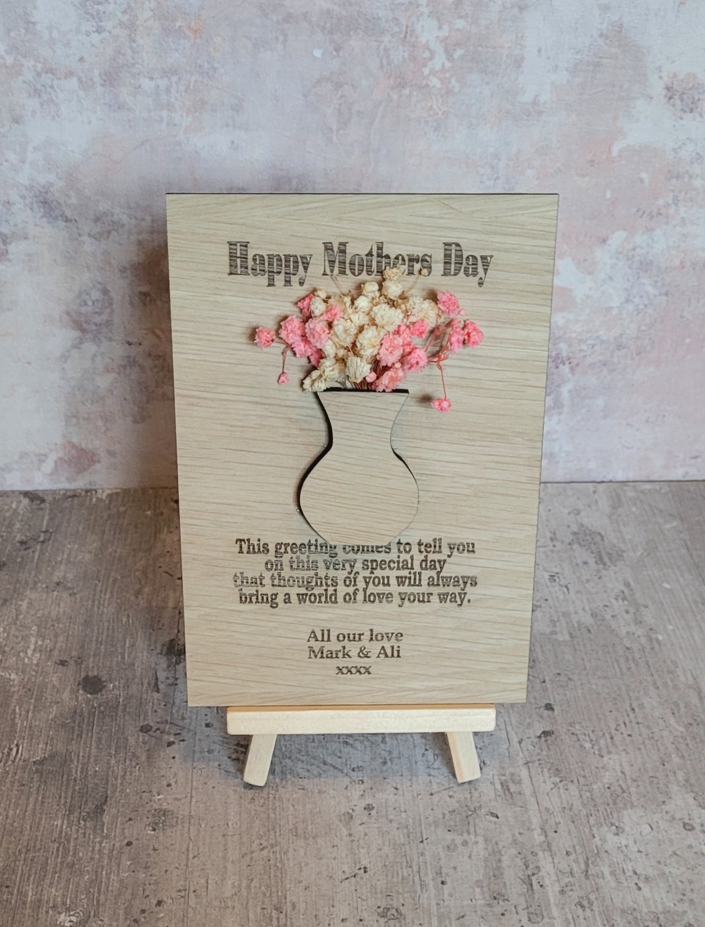 3D Personalised Wooden Mothers Day Cards – Specially Engraved For Mums