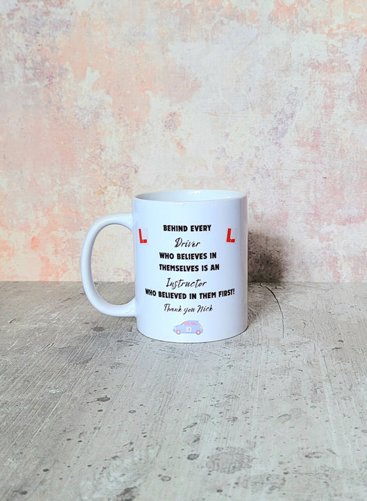 Unique gift for driving instructors – custom thank you coffee mug