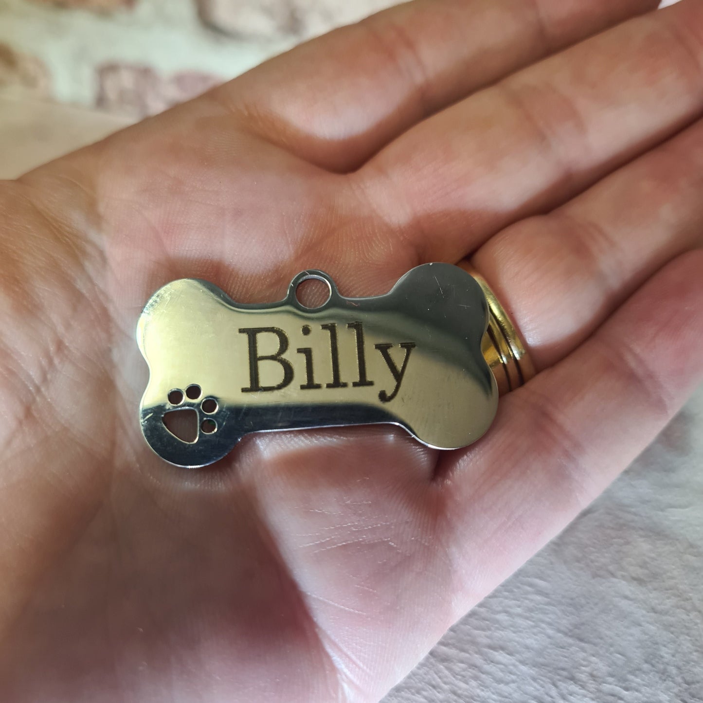 Premium Engraved Personalised Custom Name ID Bone Tag Collar