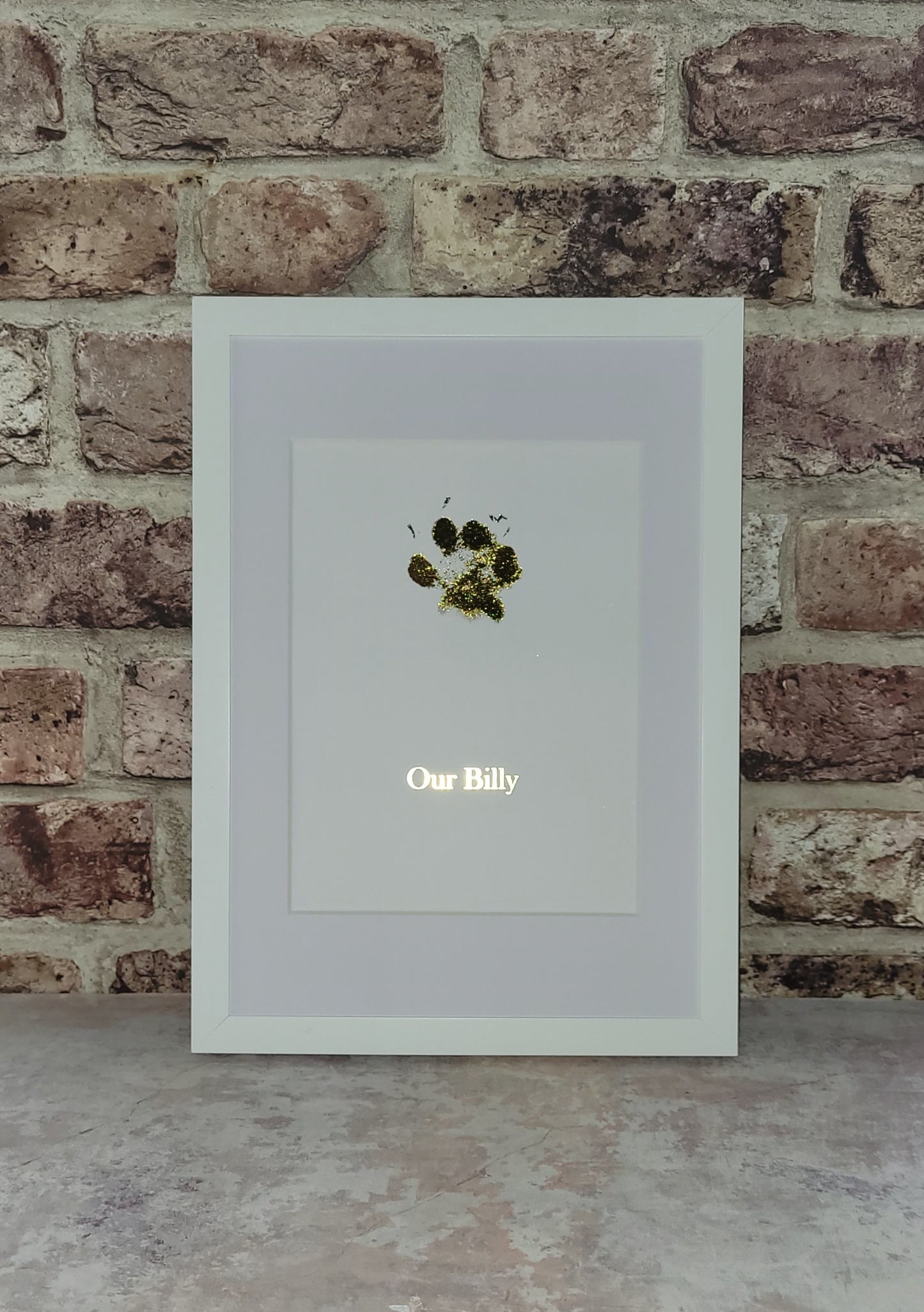 Pet paw print framed