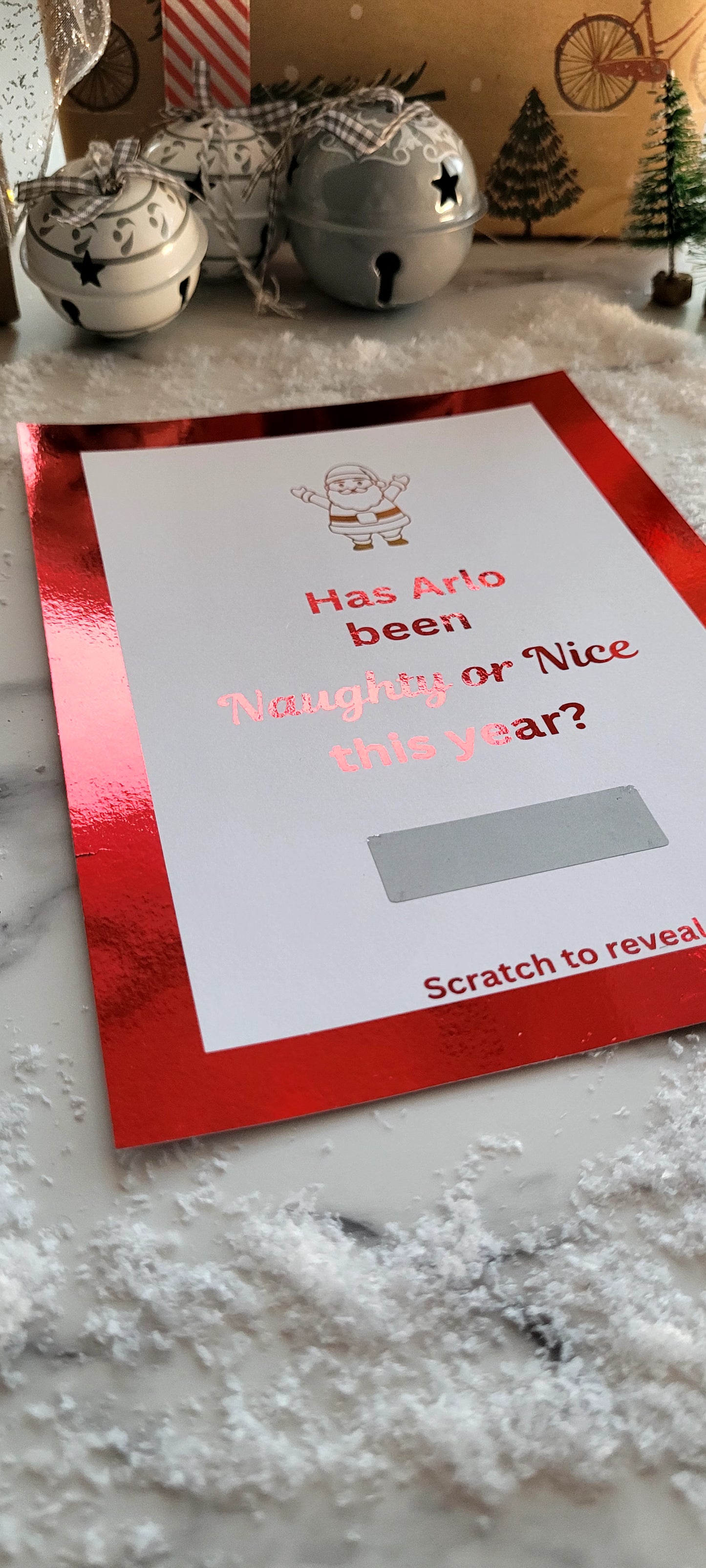 Childrens Scratch & Reveal Activity Card - Santa's List