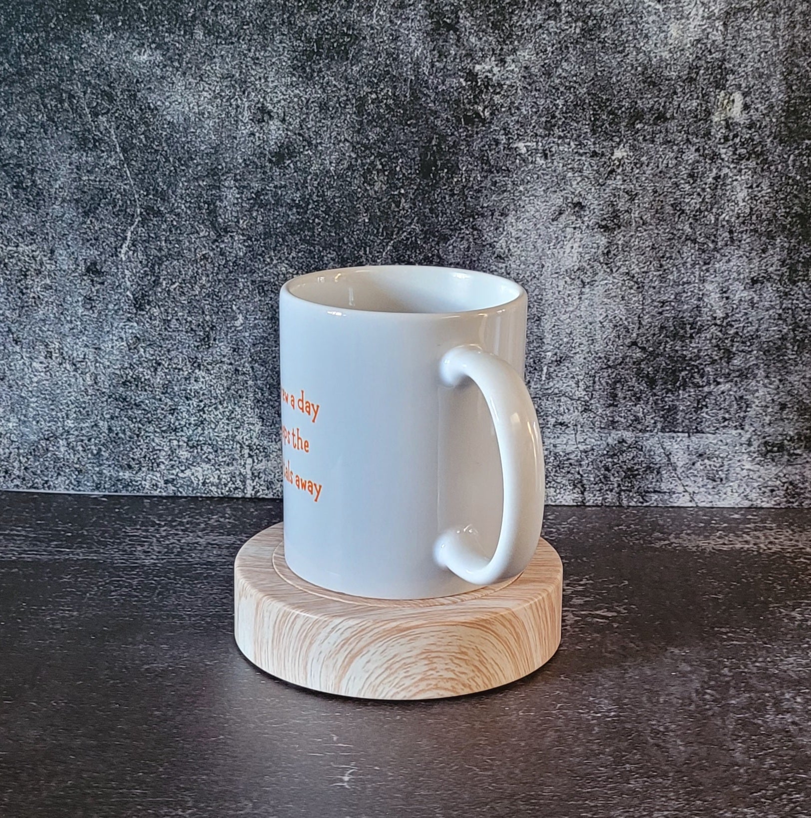 Creepy cute coffee mug with espresso theme design.