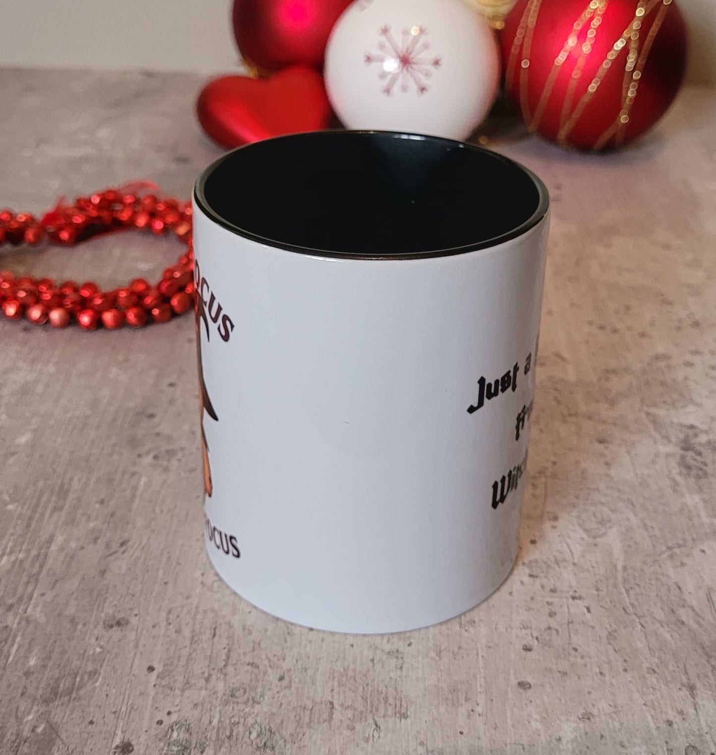 Hocus Pocus & a Cup to Focus Mug | Black Handle Witch Mug | Exclusive Design UK