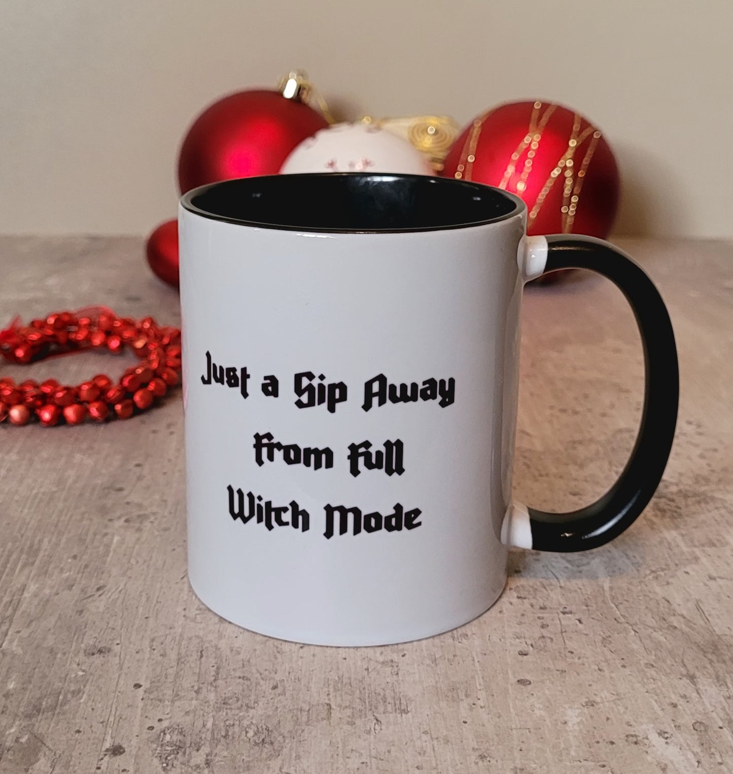 Hocus Pocus & a Cup to Focus Mug | Black Handle Witch Mug | Exclusive Design UK