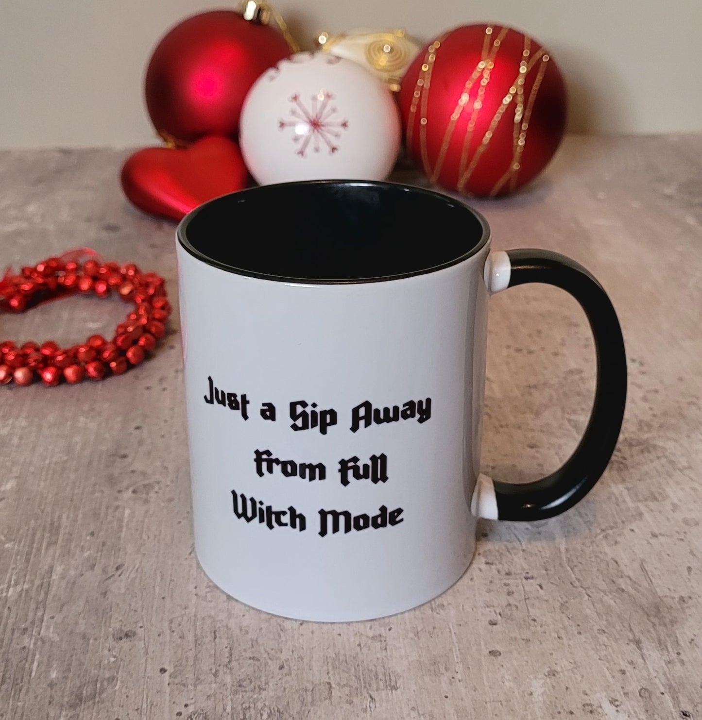 Hocus Pocus & a Cup to Focus Mug | Black Handle Witch Mug | Exclusive Design UK