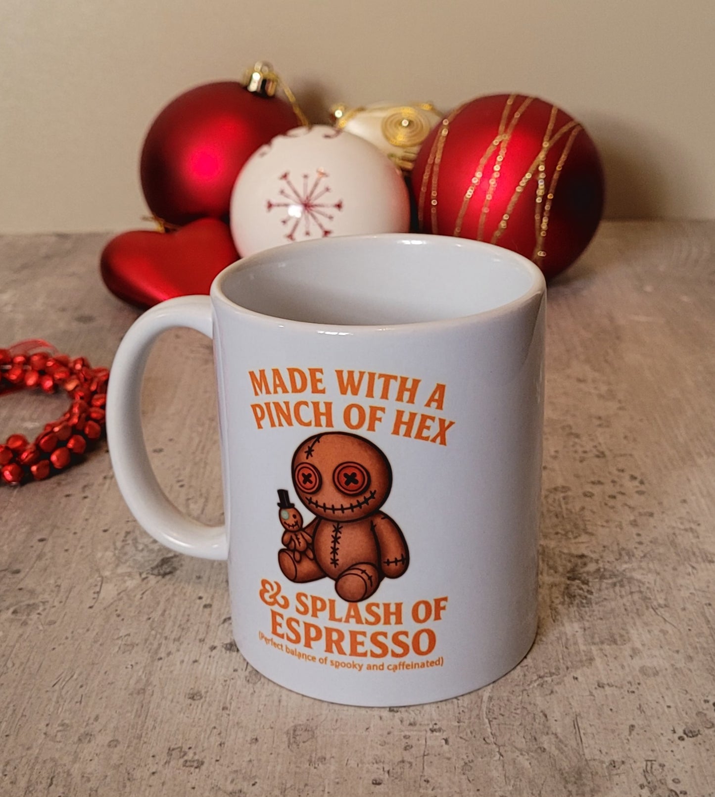 Made with a Pinch of Hex & Splash of Espresso Mug | Spooky Cute Coffee Gift UK