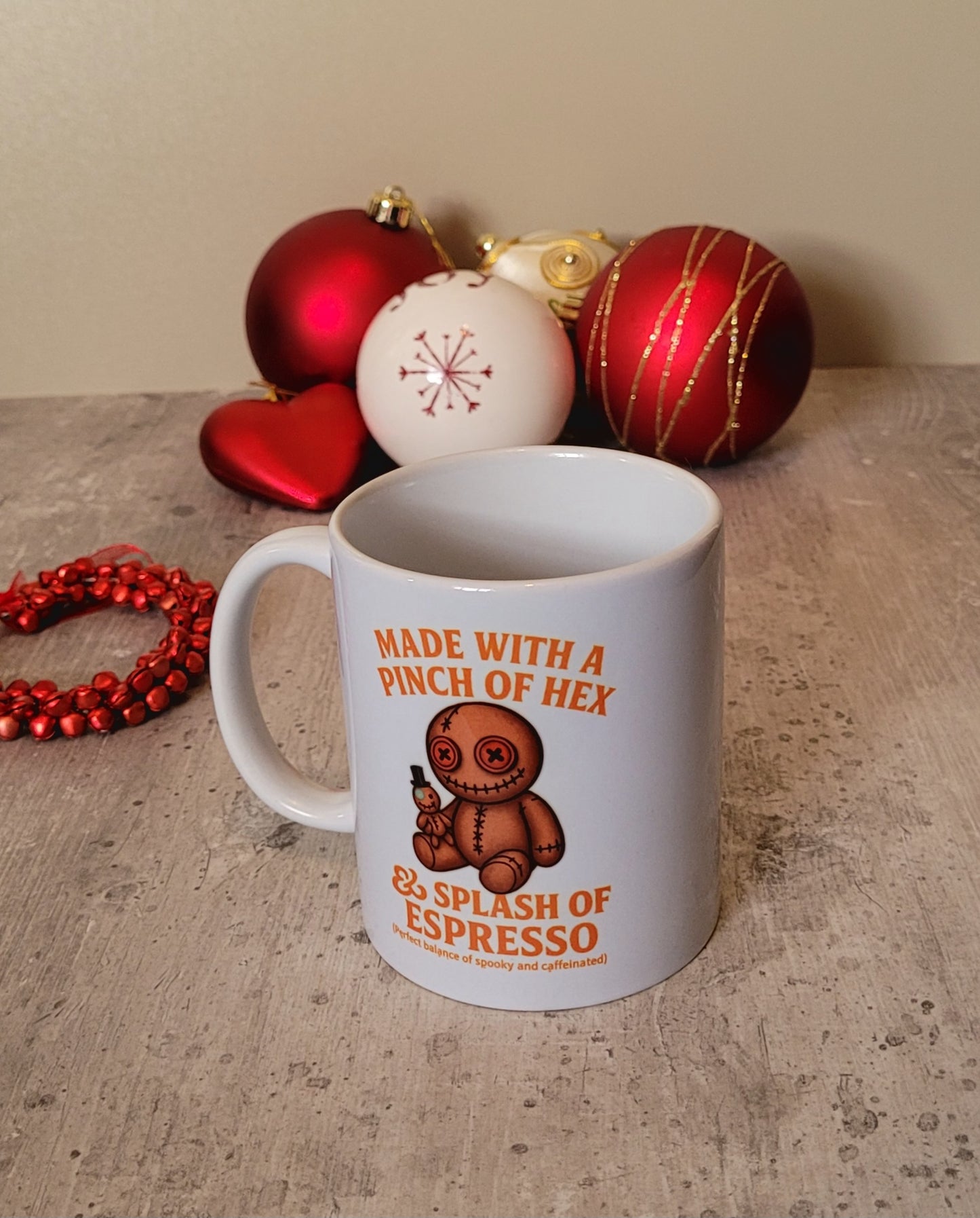 Made with a Pinch of Hex & Splash of Espresso Mug | Spooky Cute Coffee Gift UK
