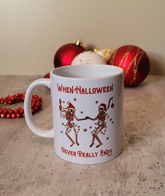 Merry & Fright Gothic Christmas Mug – Skull Santa Design | Spooky Xmas Gift UK