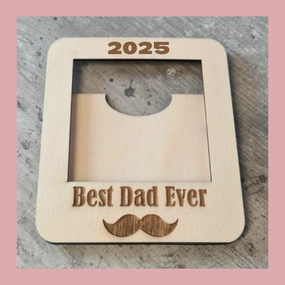 Engraved dad fridge photo frame keepsake