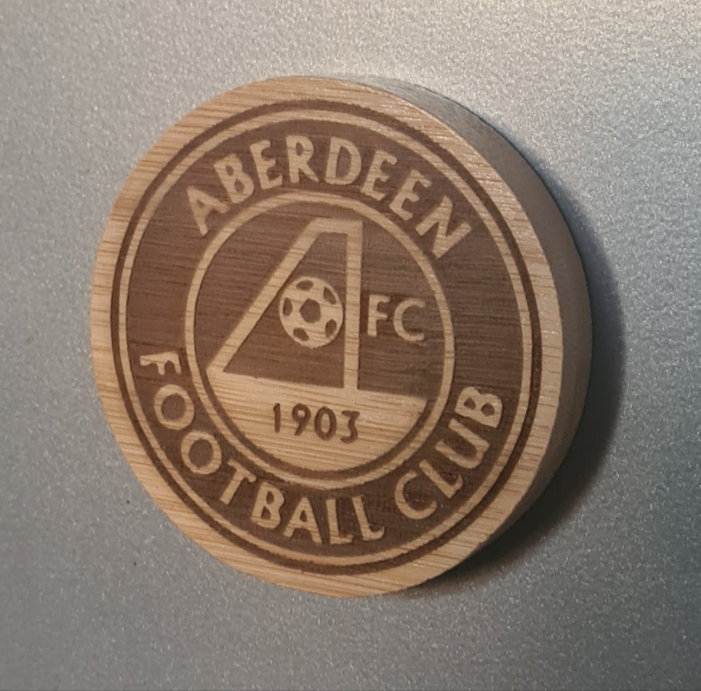 Engraved Football Bottle Opener/Fridge Magnet