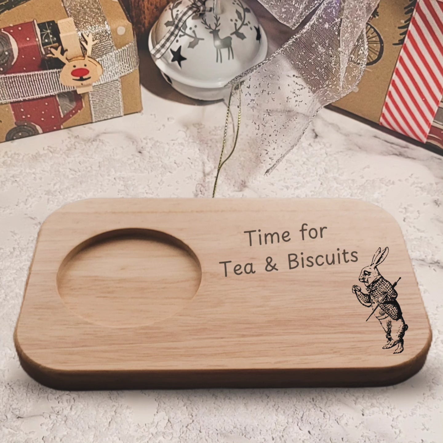 Time for tea and biscuits personalised tray