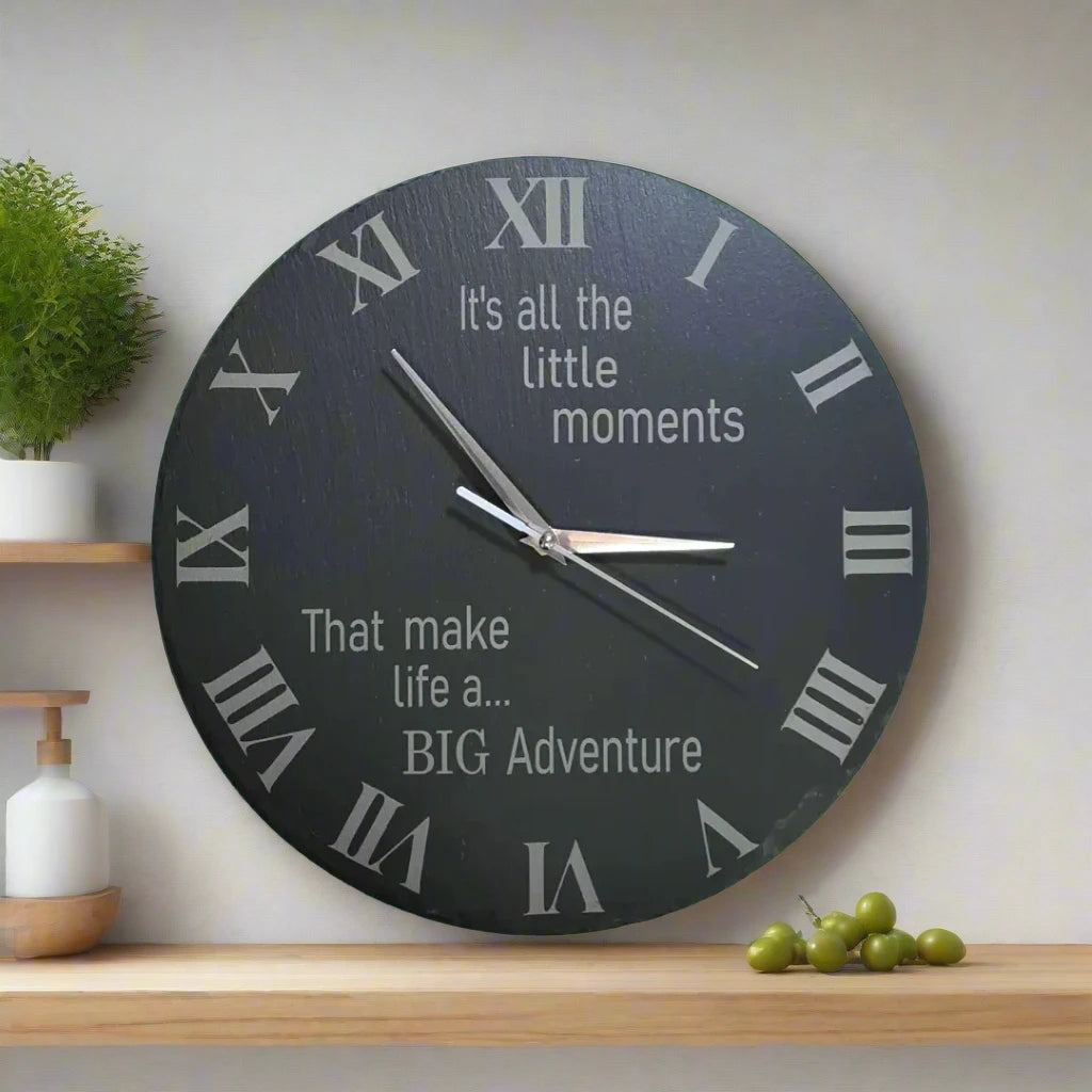 slate wall clock