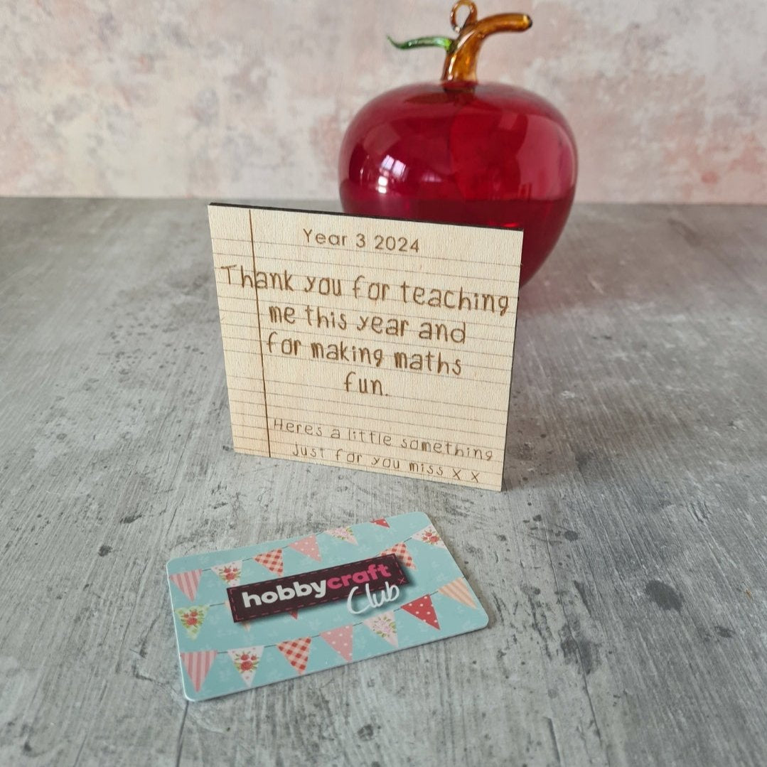 Teacher Gift Card Holder