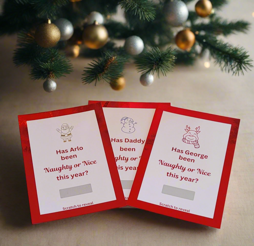 Childrens Scratch & Reveal Activity Card - Santa's List