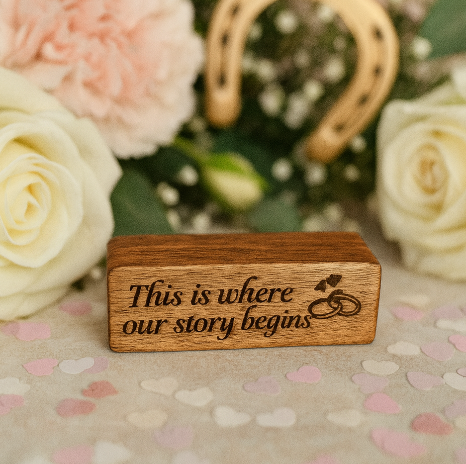 Personalised Wedding/Engagement Ring Box - Walnut Ring Box
