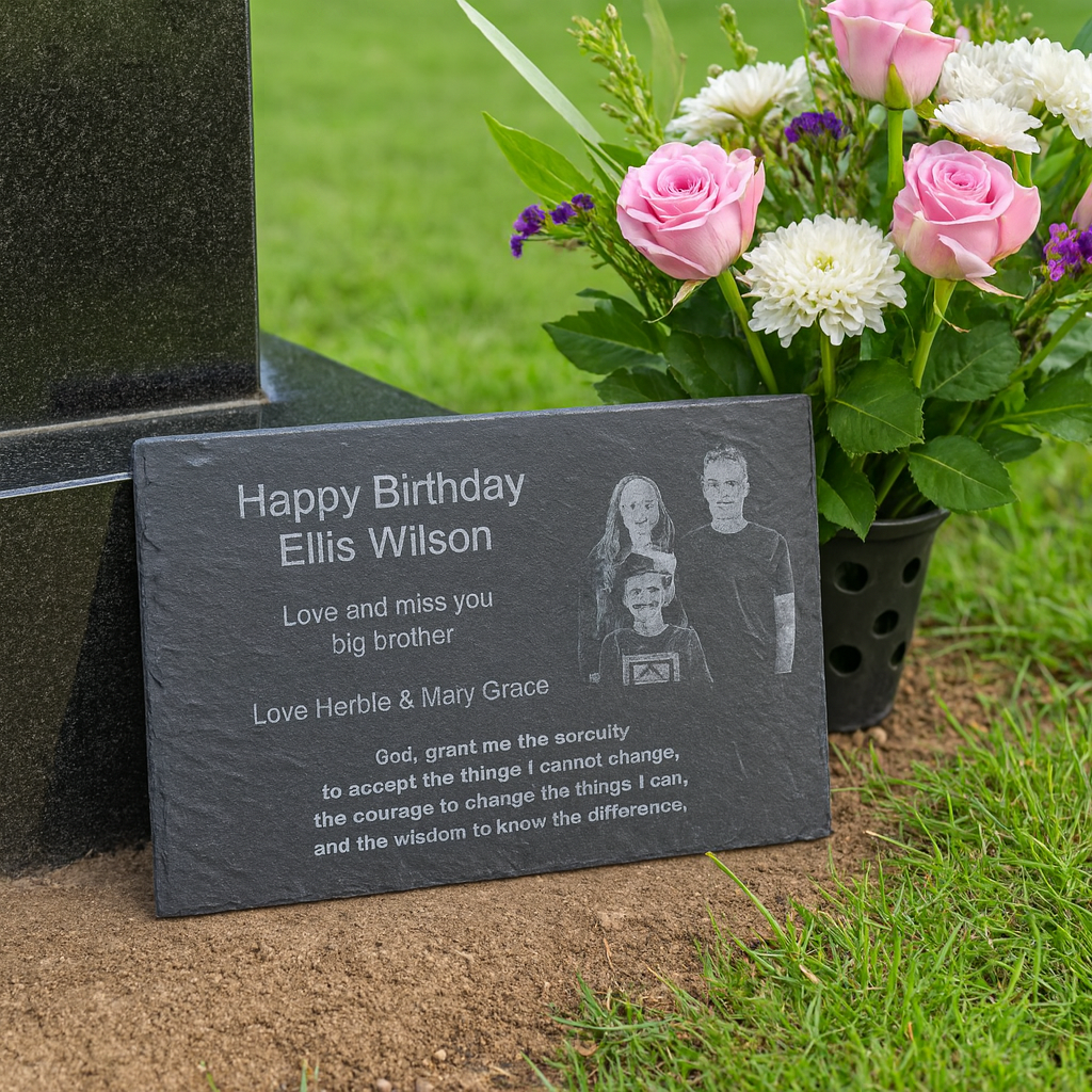 Personalised Memorial Grave Slate